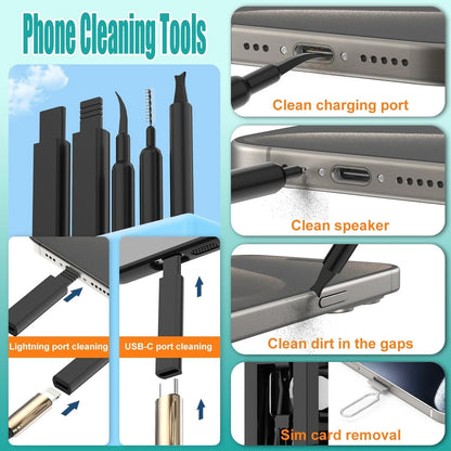 32-in-1 Multi-Purpose Electronics Cleaning Kit – for iPhone Charging Port, AirPods, Bluetooth Earbuds, Keyboard & Screen Cleanin