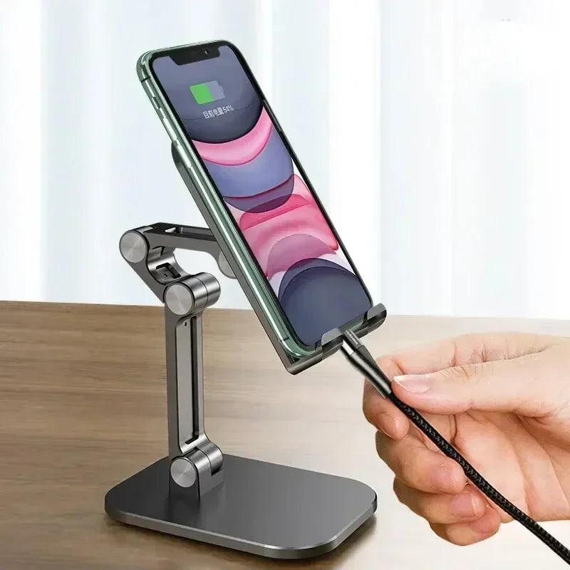 Desk Mobile Phone Holder Stand For IPhone IPad Xiaomi Adjustable Foldable Desktop Tablet Holder Universal Table Cell Phone Stand