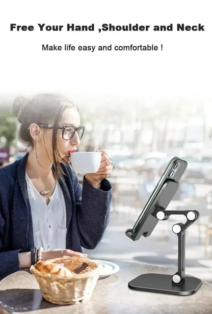 Desk Mobile Phone Holder Stand For IPhone IPad Xiaomi Adjustable Foldable Desktop Tablet Holder Universal Table Cell Phone Stand