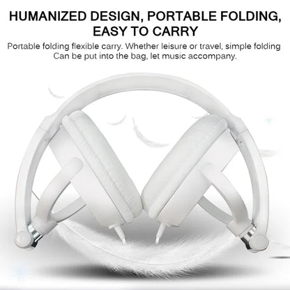Wired Headphones 3 5mm Bass Stereo Foldable With Microphone Adjustable Headphones Suitable For Pc Mp3 Mobile Headphones