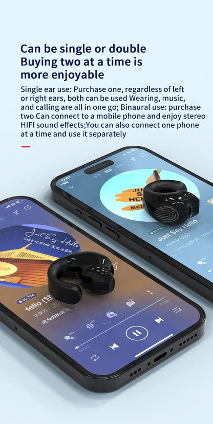 Wireless Headphones Bluetooth 5.3 Earphones With Mic Single in-Ear Sports Waterproof TWS Earbuds Bluetooth Handsfree Headset