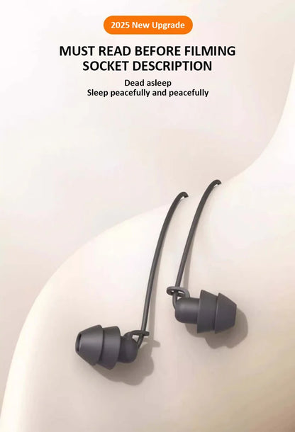 Wired Sleep Earphones 3.5mm-Pin In Ear Soft Headsets Noise Cancelling Wired Headphone with Mic Bass HiFi Stereo Silicone Earbuds