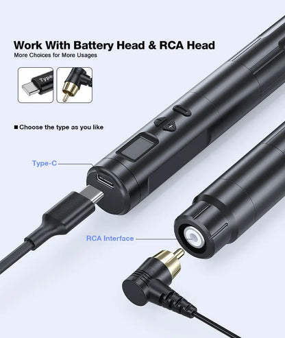 K6003 Wireless Pen Tattoo Machine with 2 Battery Packs for Eyebrow Permanent Makeup