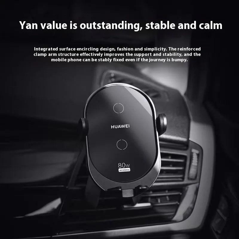 Huawei Super Fast Charge Wireless Car Charger 80W Max Intelligent Induction Air Cooling Heat Dissipation