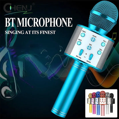 Microphone Karaoke Wireless For Cell Mobile Phone Do Singing Bluetooth Condenser Mikrofon Blutooth Smartphone Micro DJ Audio