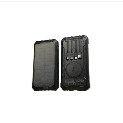 Solar Power Bank Wireless 200000mAh Large Capacity Fast Charging External Battery Outdoor Survival Emergency Equipment