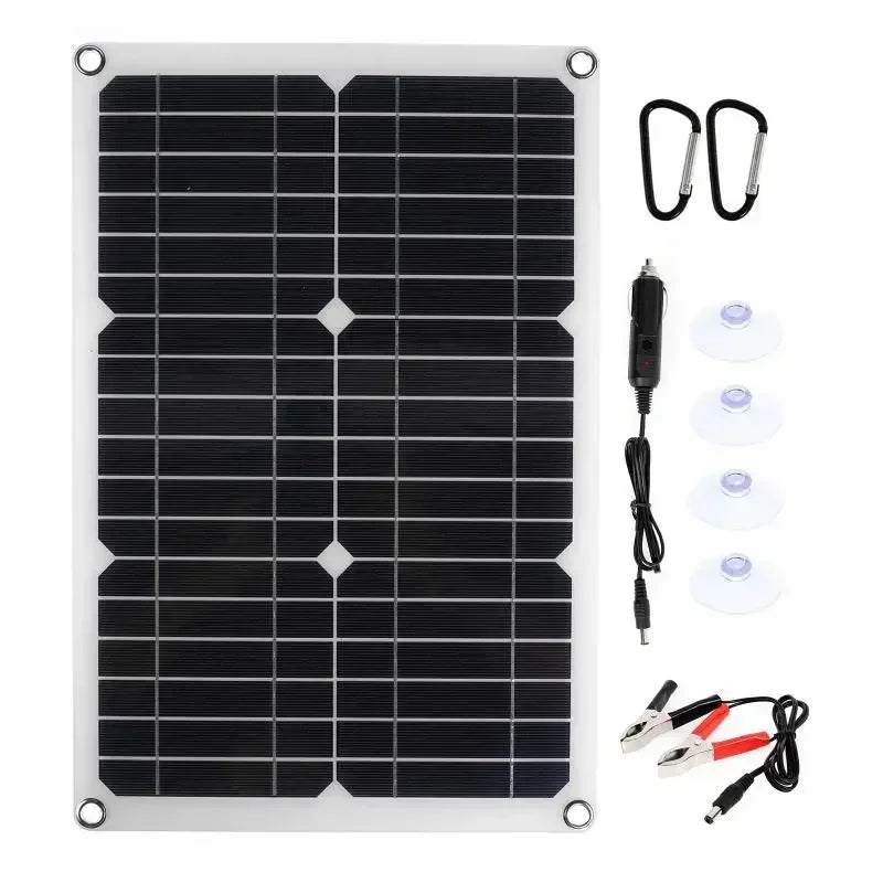 1200W Solar Panel Charger with 100A Controller Dual USB 12V Battery Charging System for Outdoor Camping Car Yacht RV Hiking