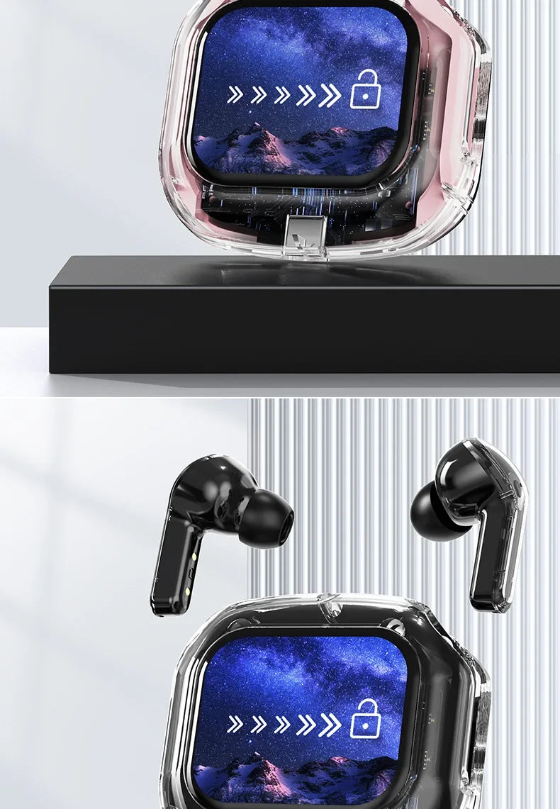 Wireless Bluetooth-compatible Earphones Air31 intelligent Touch Color LCD Screen TWS Earbuds HIFI Noise Reduction Stereo Headset