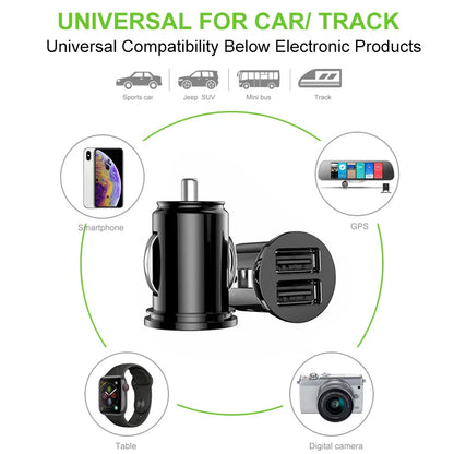 20W Car Charger Double USB 2 Ports Fast Charging USB Mobile Phone Charger Adapter for iPhone Xiaomi Quick Charging Charge in Car