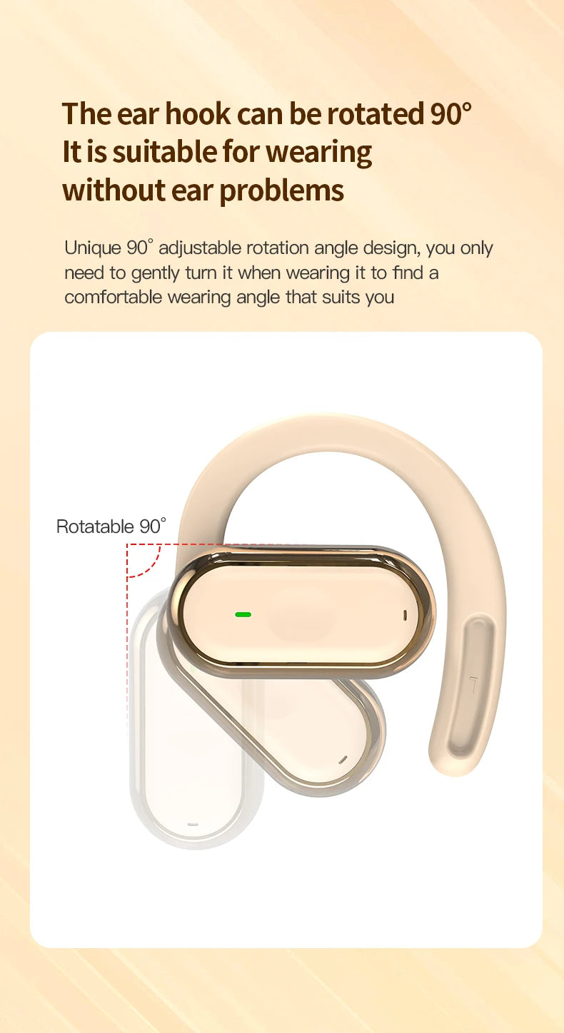 Bluetooth 5.4 Earphones Wireless Headphone Smart Adjustable Touch Sports Waterproof Earbuds Stereo Music Headset For Xiaomi