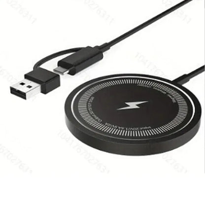 Wireless Charger 15W Compact And Convenient Black For Iphone 15/14/13/12/11/Pro/Max/Se 2020/Xs/Xr/X/8 Plus