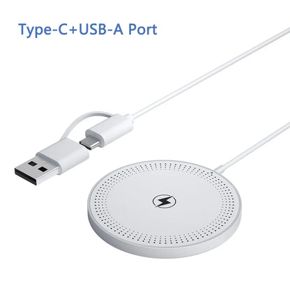 Wireless Charger 15W Compact And Convenient Black For Iphone 15/14/13/12/11/Pro/Max/Se 2020/Xs/Xr/X/8 Plus