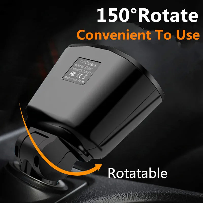 Car Charger 3.1A Dual USB Car Quick Charging Adapter For iPhone 13 12 11 Xiaomi Huawei Phones 2 Port LED Display Car USB Charger