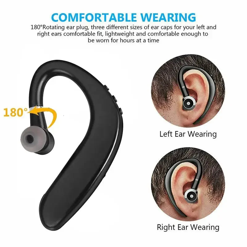 Wireless Bluetooth Headset Single Ear Earplugs Ultra Long Battery Life Business Earphones Mobile Phone Headphones Earbuds