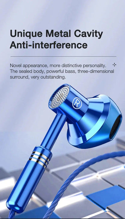 Wired Headphones Bass 9D Stereo Earphones Mic Headphone Headset in-ear Wire Earphon Earbud Phone Headset with Microphone