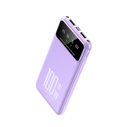 New Portable 100W Super Fast Charging Power Bank 30000mAh Large Capacity with LED Ligh Digital Display for IPhone Xiaomi Huawei