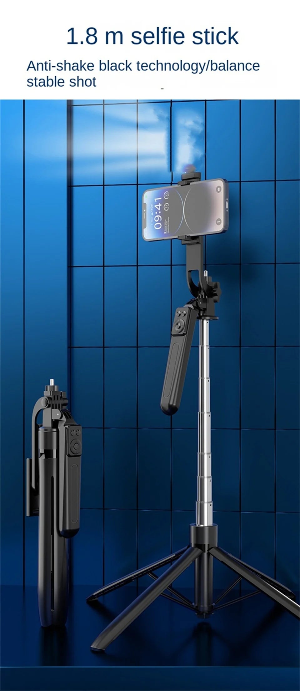 Tripod for Smartphone Camera,Tripods Stand With Wireless Bluetooth,Selfie Stick brackets with Phone Holder for Vlog/Video