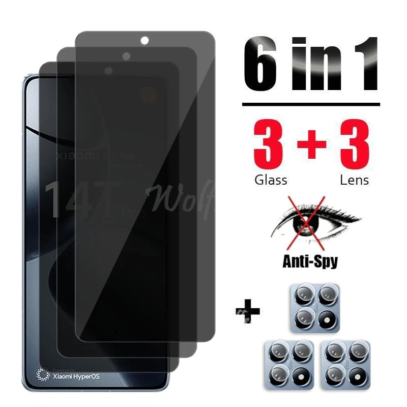Anti Spy Screen Protector For Xiaomi 14T Pro Glass Xiaomi 14T Pro Glass Privacy Peep Film Xiaomi 14T Pro Tempered Glass Film