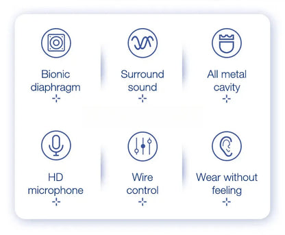 Wired Headphones Bass 9D Stereo Earphones Mic Headphone Headset in-ear Wire Earphon Earbud Phone Headset with Microphone