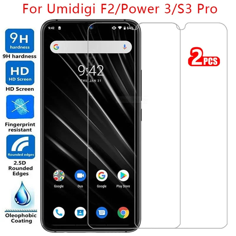 protective tempered glass for umidigi f2 power 3 s3 pro screen protector on umi digi f 2 2f power3 3s s3pro film umidigif2 umif2