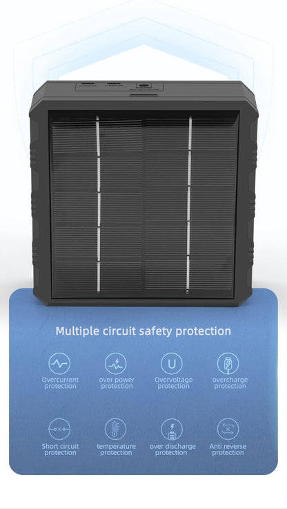 Solar Power Generation Solar Lithium Battery Smart Charger Type-C USB Four-Slot for 3.7V 18650/26650/21700/14500 Batteries