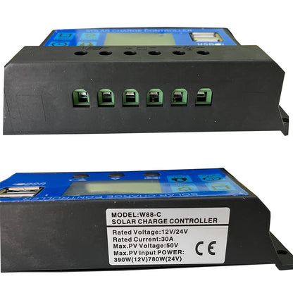 Solar Charge Controller LED Display 12V/24V Auto 48V Battery Regulator Home Electronic Electrician Controlling Accessory