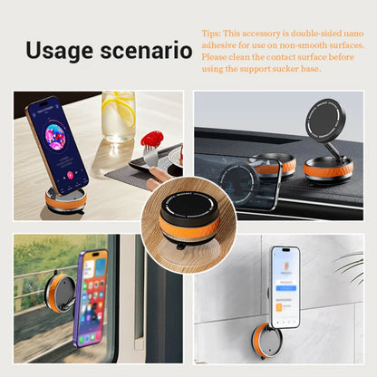 Magnetic Car Phone Holder For Magsafe Mobile Phone Stands 360 Rotatable Folding Holder Magnetic Stable Holder Car Accessories
