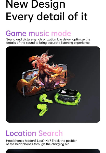 Wireless Bluetooth-compatible Earphones Air31 intelligent Touch Color LCD Screen TWS Earbuds HIFI Noise Reduction Stereo Headset