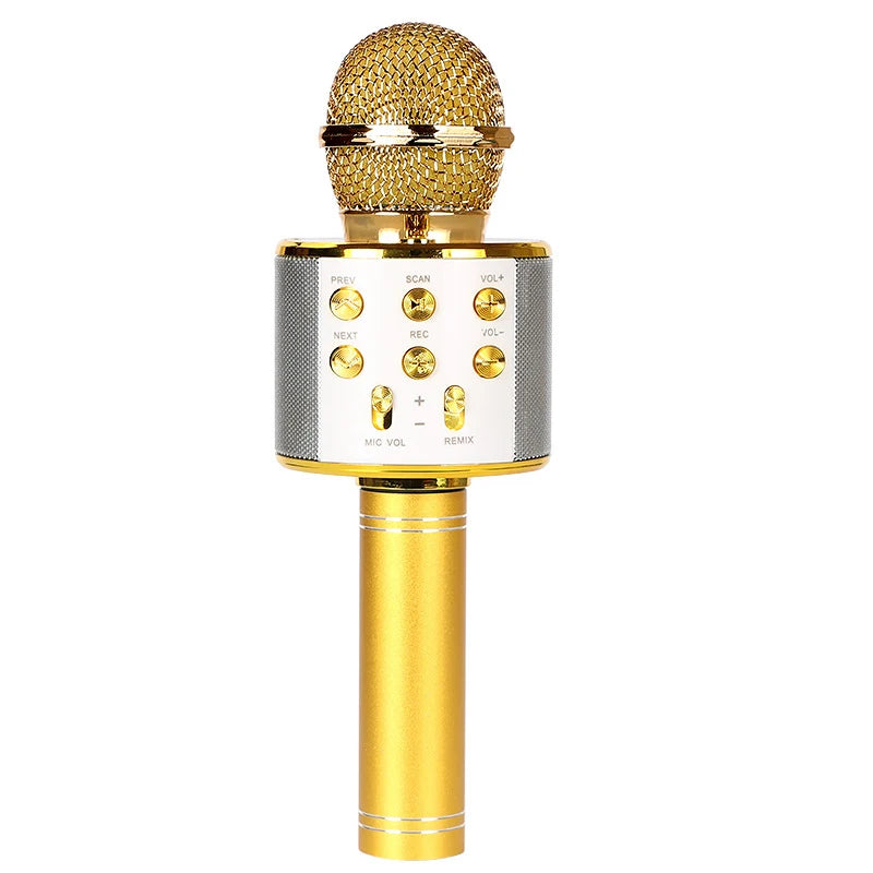 Microphone Karaoke Wireless For Cell Mobile Phone Do Singing Bluetooth Condenser Mikrofon Blutooth Smartphone Micro DJ Audio