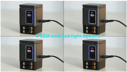 105W 6-in-1 Charging Station with Retractable USB-C Cable Power Combo Tower for Multiple Devices Fast Charger for iPhone, Airpod