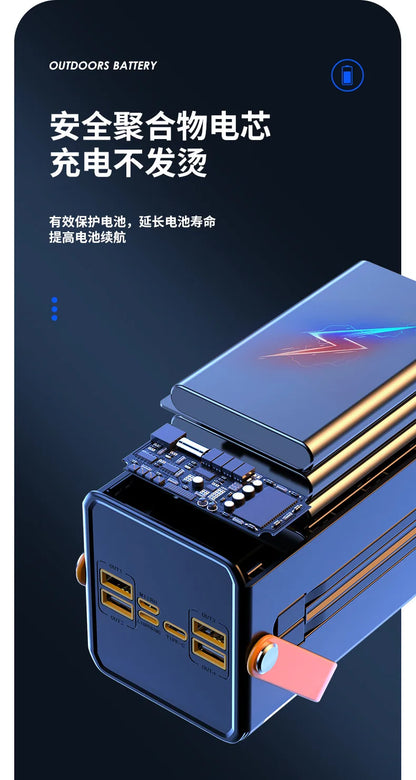 PowerBank 60000mAh 30000mAh 20000mAh Spare battery Portable Charger Mobile External Battery Fast charging For Camping iPhone