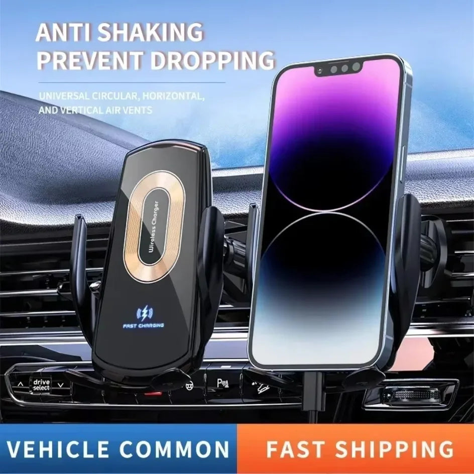 Wireless Car Phone Holder Universal navigation Clip Sensing Open Close Navigation Mount Wireless Charging Automobile Accessori