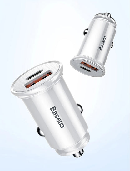Baseus USB Car Charger Quick Charge 4.0 QC4.0 QC3.0 PPS SCP 5A PD Type C 30W Fast Car USB Charger For iPhone Xiaomi Mobile Phone