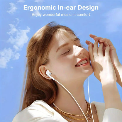 Wired Headphones With Microphone,  For IPhone, IPod, IPad, Lightweight Headphones With Volume Control 6.35mm Headphone Jack