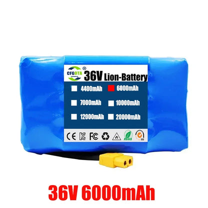 Genuine 36V 12Ah 10s2p Battery Packs Rechargeable Lithium Ion Battery for Electric Self Balancing Scooter HoverBoard Unicycle