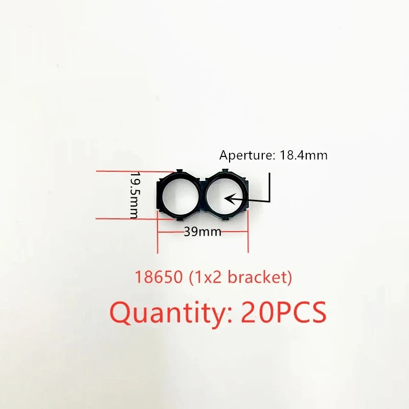 18650 Lithium Battery Packs DIY Misalignment Fixed Bracket Assembly Holder Cells Pack Splicable Modular Support Flat Head