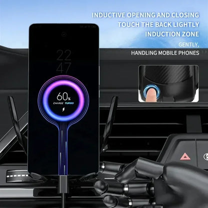 Wireless Car Phone Holder Universal navigation Clip Sensing Open Close Navigation Mount Wireless Charging Automobile Accessori