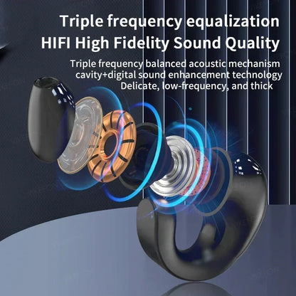 Wireless Headphones Bluetooth 5.3 Earphones With Mic Single in-Ear Sports Waterproof TWS Earbuds Bluetooth Handsfree Headset