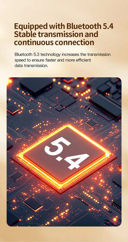 Bluetooth 5.4 Earphones Wireless Headphone Smart Adjustable Touch Sports Waterproof Earbuds Stereo Music Headset For Xiaomi