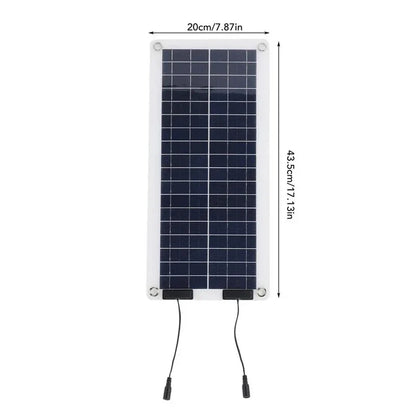 Solar Panel Charger 100W Waterproof Trickle Charger Solar Battery Maintainer Dual Output For 12V-24V Car RV Boat Motorcycle