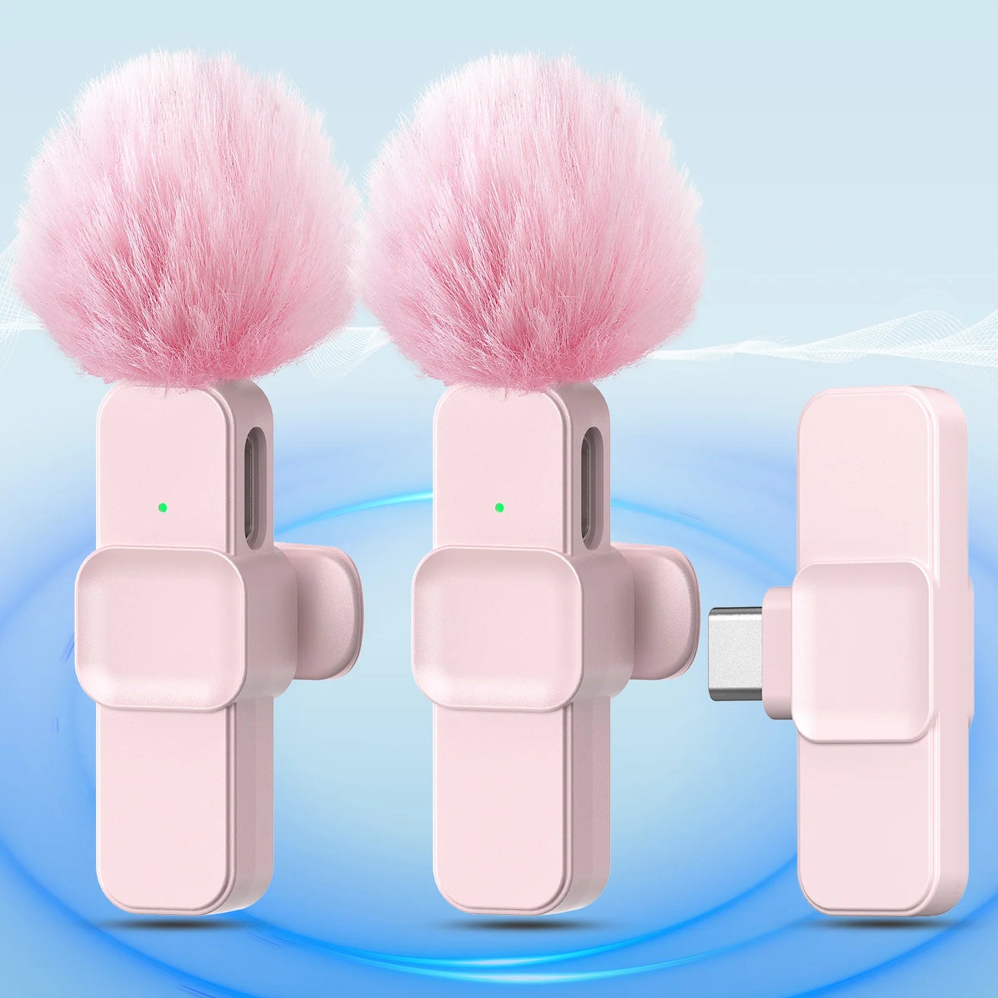 New Wireless Lavalier Microphone Portable Audio Video Recording Mini Microphone for iPhone Android PC Camera Live Gaming Phone