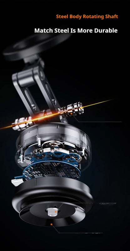 Magnetic Phone Holder Rotating Folding Electric Vacuum Suction Mag Stand For Car Navigation Gym Kitchen Streaming Bracket