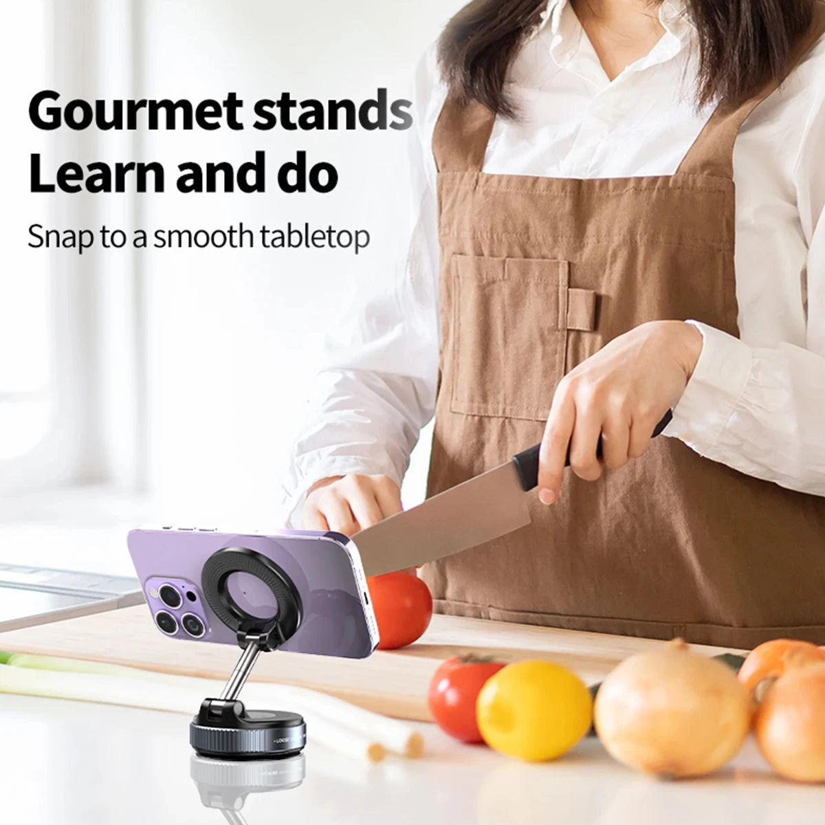 Car Phone Magnetic Stand Mechanical Vacuum Suction Cup Rotate 360° Magnetic Adsorption Bracket Navigation Universal Holder