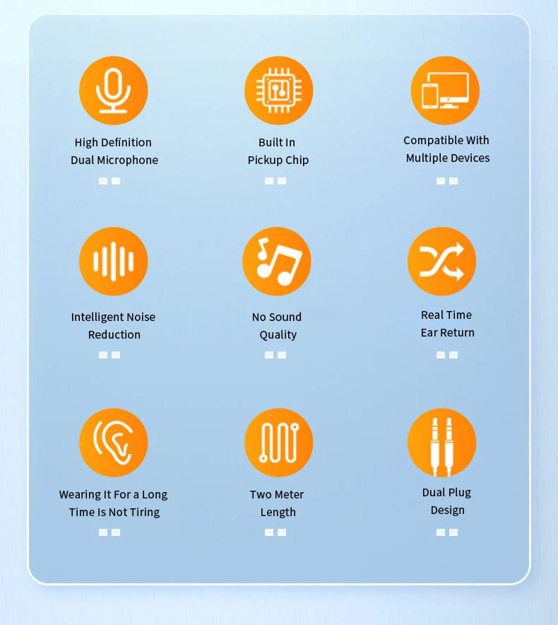 Wired Earphones Half In Ear Type 3.5mm Dual Plug Gaming Headset HiFi Bass Stereo Curved HD Earbuds For Laptops Mobile Phones