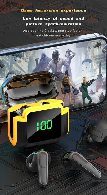 Bluetooth 5.3 Headphones TWS Wireless Earphones with LED Display Stereo Headset Touch Control Earbuds Noise Reduction