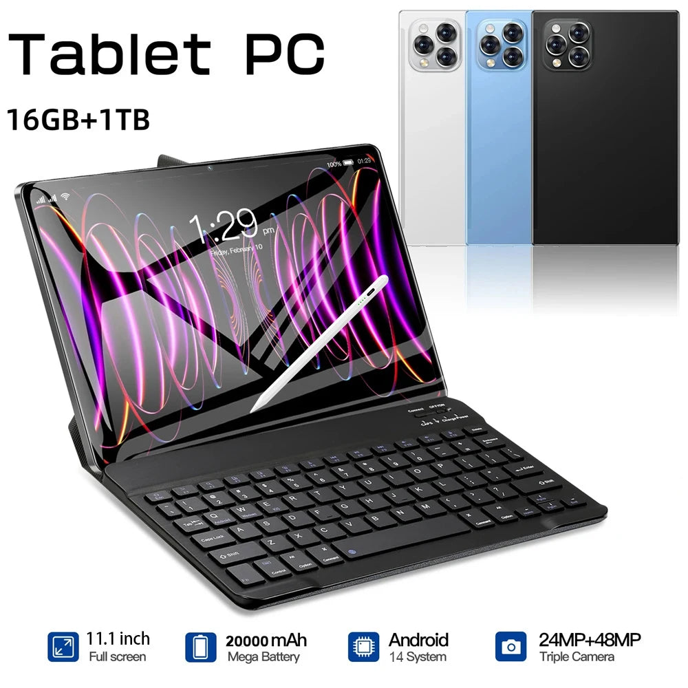 2025 NEW Pad 15 Pro Tablet PC Android 14 22GB+2TB 20000mAh Snapdragon 870 Original Tablets PC 5G Dual SIM Card WIFI HD 4K Mi Tab