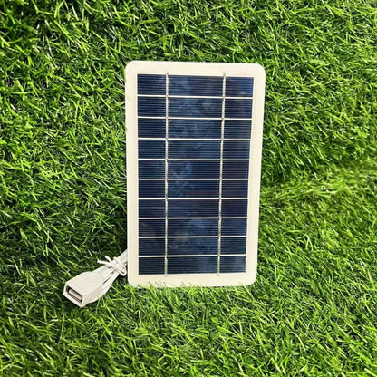 2W Portable Solar USB Charger With 0-0.4A Output For Outdoor Travel Power Banks Phones Flashlights Compact Photovoltaic Panel