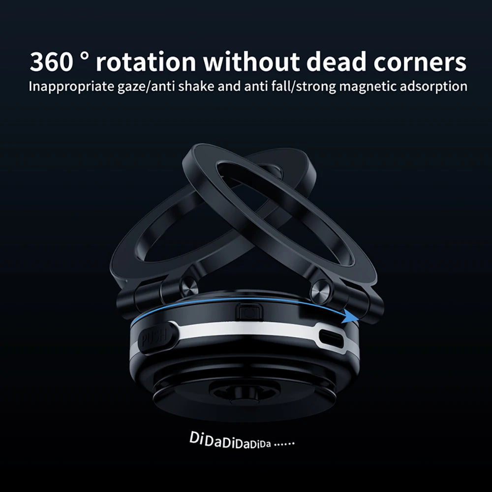 360°rotatable Car Magnetic Holder Intelligent Vacuum Adsorption Phone Holder Car Mount Windshield Magnetic Car Stable Holder