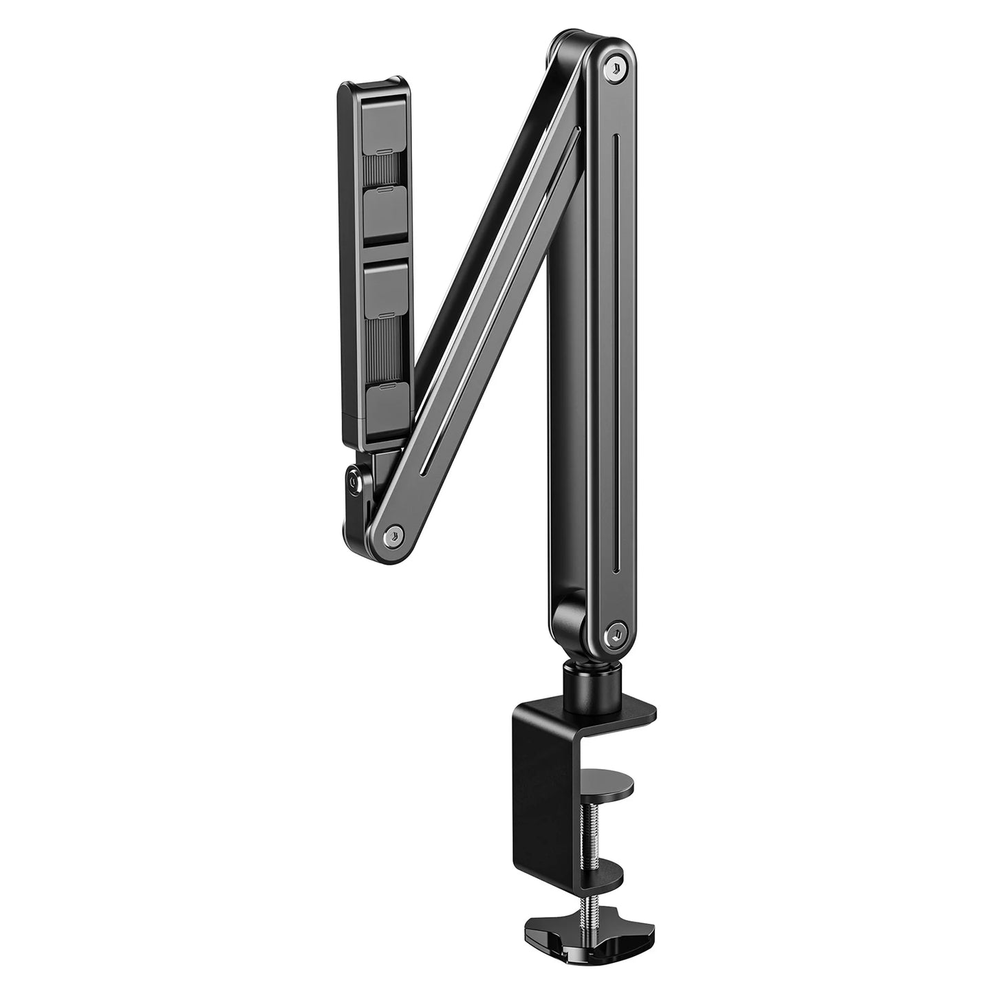 Foldable Bed/Desk Arm Mount Tablet Holder 360° Rotation Adjustable Aluminum Alloy Tablet Stand for IPad iPhone 4-12.9Inch Device