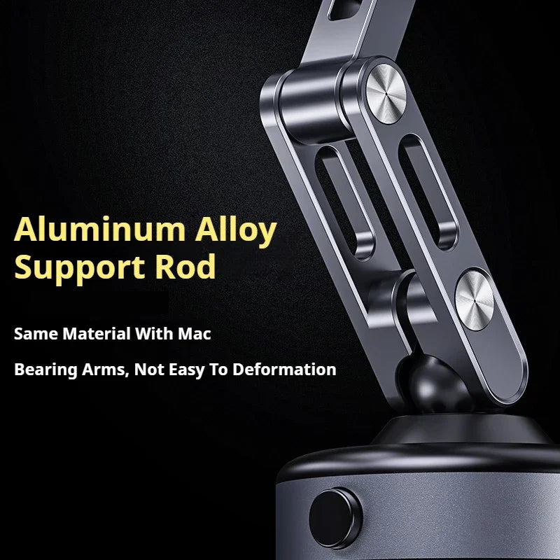 Magnetic Phone Holder Rotating Folding Electric Vacuum Suction Mag Stand For Car Navigation Gym Kitchen Streaming Bracket